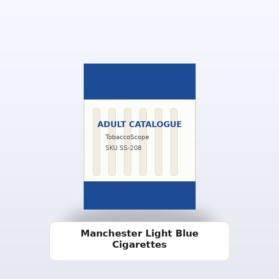 Manchester Light Blue Cigarettes adult-only catalogue product image on TobaccoScope
