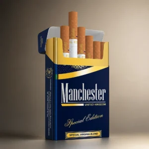 Manchester Blue Special Edition packaging photographed for a brand and variant profile page